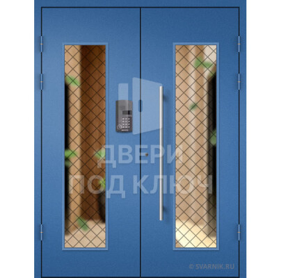 Двустворчатая тамбурная недорогая дверь на площадку ДПК-13820